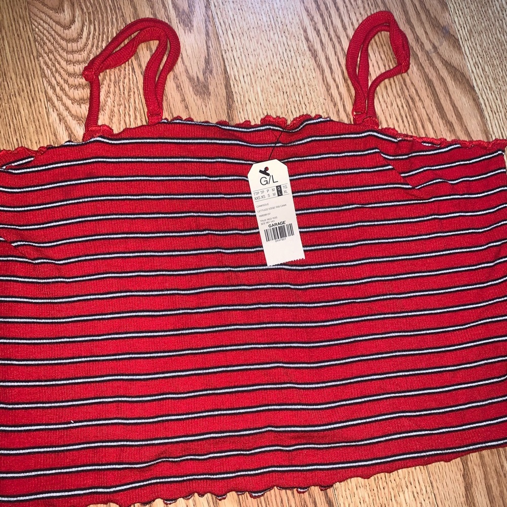 Garage Red Crop Top - Picture 2 of 4